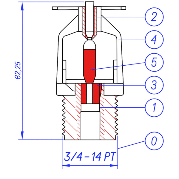 Đầu Phun Spinkler Protertor Ps022